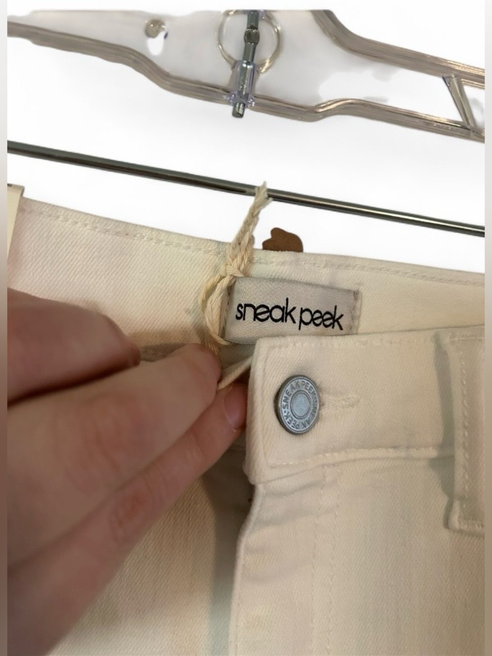 Sneak Peek White High Rise Slim Straight Jeans - NWT - Picture 6 of 6
